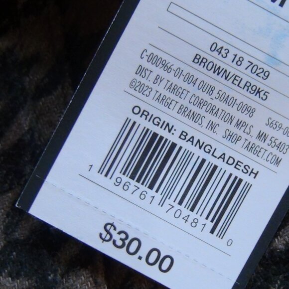 MEN'S Original Use Hoody Jacket Sweater Brown Houndstooth ButtonUp Long Sleeve M - Picture 10 of 16